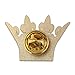 PinMart Gold-Colored Plated Royal Crown Lapel Pin – 1 Piece