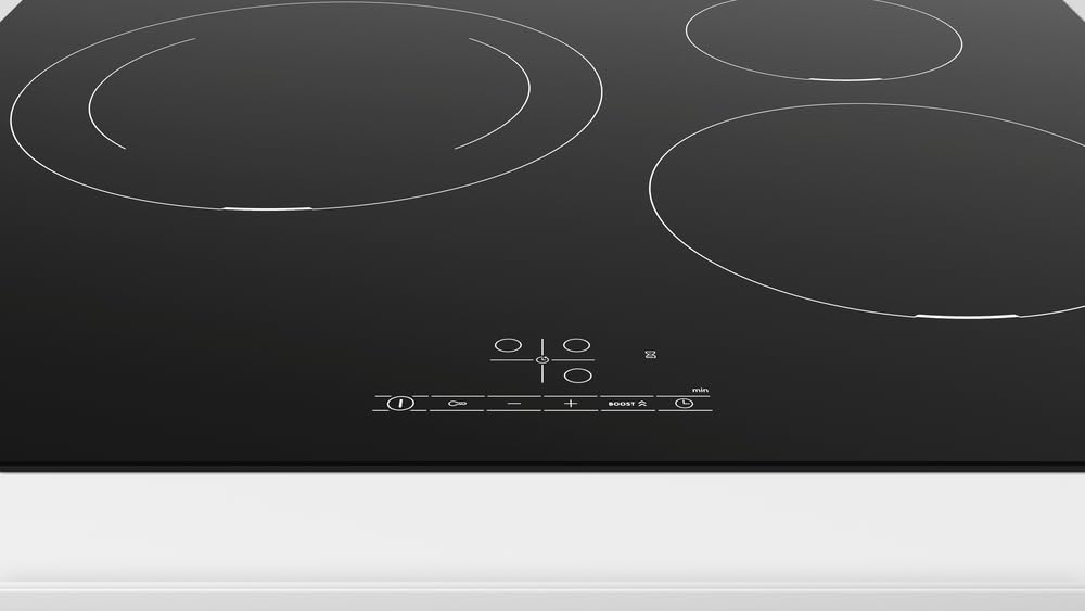 Bosch PIJ611BB5E, Série 4, plaque à induction, 3 foyers, 60 cm, 7400 W, Noir