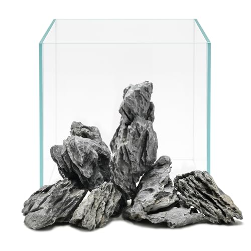 Kecilke Aquarium Rocks Seiryu Stone 2-4 Inches Natural Rocks 5lb Fish Tank Rocks for Aquariums Tank Decoration Landscaping & Amphibian Enclosures Paludariums