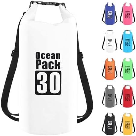 POPOYU Bolsa impermeable, White, 30L
