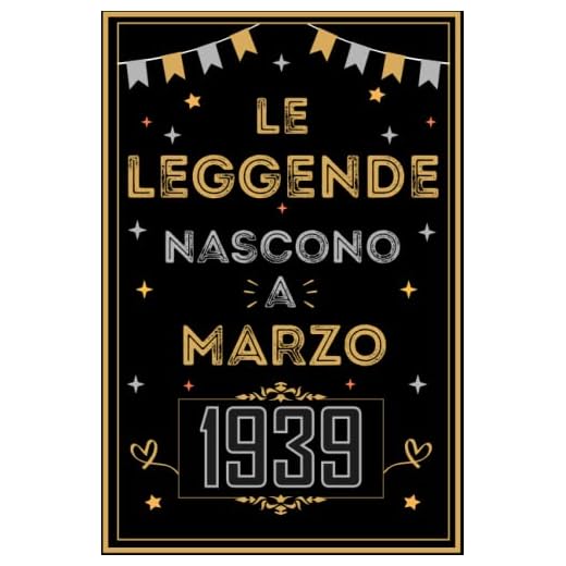 TACCUINO, LE LEGGENDE NOSCONO A MARZO 1939: Regali Compleanno uomo e donna, 84 Anni di Compleanno Regalo uomo e donna 84 Anni, Regalo per lui/lei, Taccuino da 120 pagine