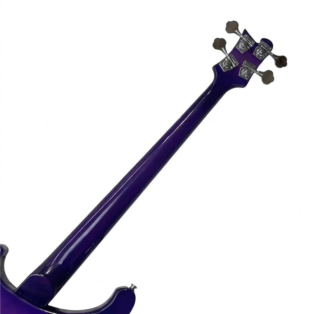 Basso elettrico a corpo solido, stile tributo classico viola con doppi pickup, 4 corde a grandezza naturale for performance sul palco rock (Bajo Eléctrico)