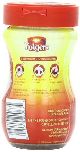 Folger Instant Regular Coffee, 12 Count #TOP1