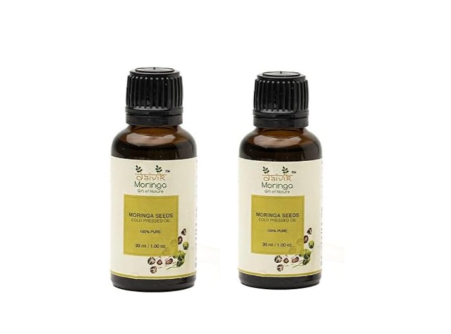 Daivik Moringa Cold Pressed Moringa Oil (Pack of 2) | Natural & Undiluted for Anti-aging, Natural Glow | Fights Acne, Black Heads and Dark Spots | Moisturizes Scalp | Stronger Hair | Fights Dandruff & Split Ends | Moringa Seeds Oil - 30 ml Each-image-36