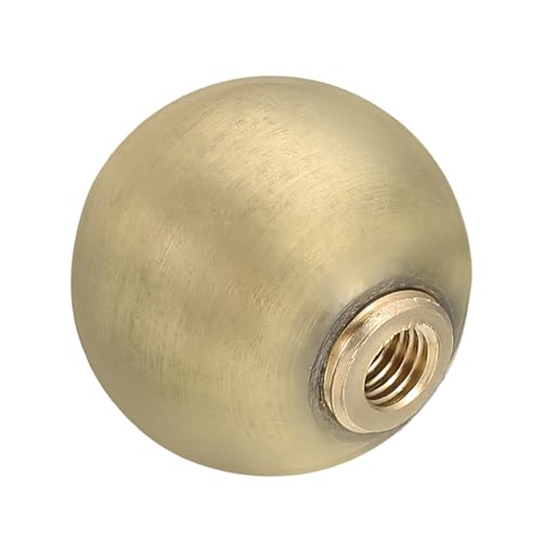 Image of PATIKIL 25mm Ball Lamp Finials Caps Knob, 1 Set Solid Lamp Shade Top Decoration Screw Cap Nuts with Brass Reducing Adapter for Table Lamps Floor Lamps, Bronze