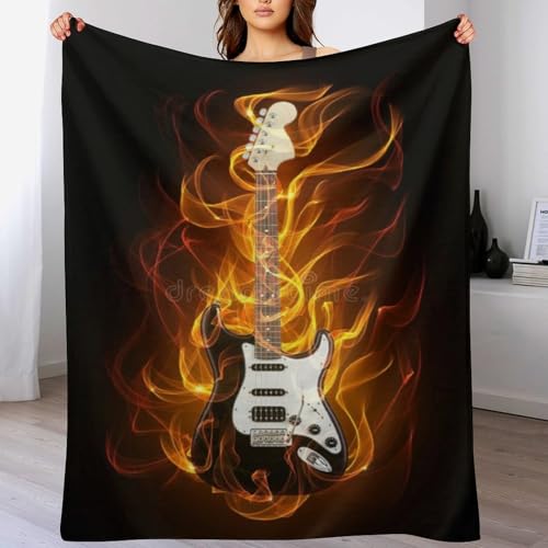 Couverture lit guitare douce couverture canapé flannel légère - 2
