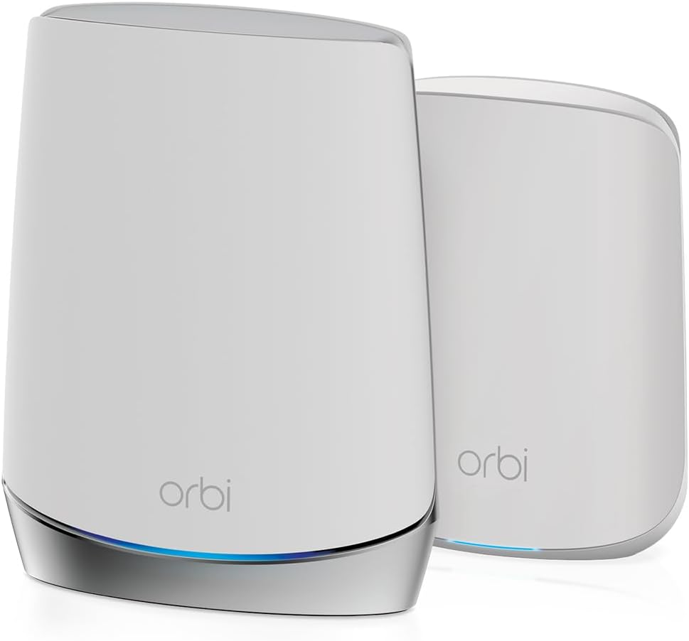 Orbi Whole Home Tri-Band Mesh WiFi 6 System (RBK652S) – Router + 1 Satellite Extender - Security Features - Coverage up to 3,500 sq. ft., 40 Devices - AX3000 (up to 3Gbps)