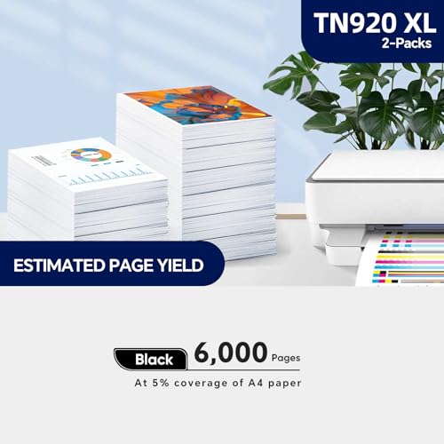 Image of TN920XL / TN920 High Yield Black Toner Cartridge HL-L6210DW Compatible for Brother TN920 TN920XL TN920XXL | HL-L6210DW MFC-L5915DW MFC-L5710DW HL-L5210DW HL-L6310DW MFC-L6810DW printers (2-Pack) ink