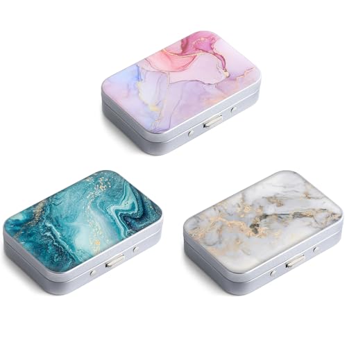 Image of Portable Dental Floss Case - Easy to Store Floss Picks, Perfect for Travel, Hotels, Dinners, Appointments, Marble 3 Piece-1, 1 Foot (Pack of 1), Modern
