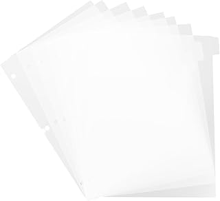 Ciieeo 1 Abas Separadas Para Fichário De Folhas Soltas Abas Divisórias Para Fichário De 3 Argolas A6 Planejador De Fichário Abas Para Fichários Página Fichário Transparente