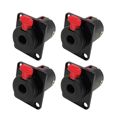 Conector panel hembra 6.35mm TRS 4 pcs miniatura 1