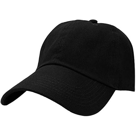Falari Classic Baseball Cap Dad Hat 100% Cotton Soft Adjustable Size Black Cover