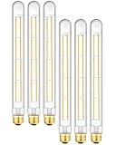 LVYE T10 Tubular Bulbs, Dimmable Led Light Bulb,E26 Medium Base,10W Equal 100 Watt,3000K Soft White Light Bulbs,T300 Long Tube Edison Bulbs 11.8in,6Pack.