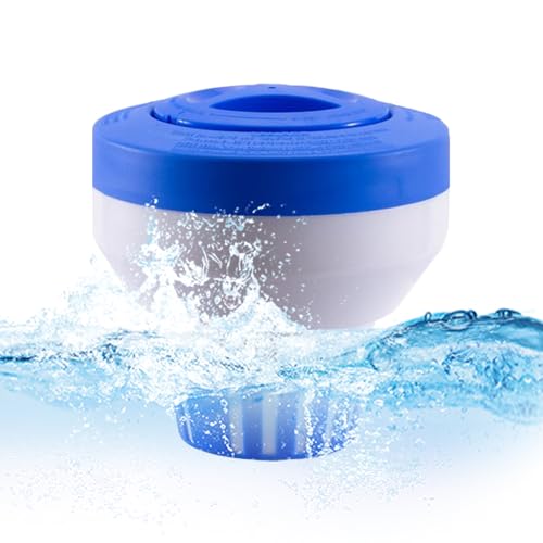 Flotador De Cloro para Piscinas, Soporte Ajustable para Pastillas De Cloro, Dispensador Ajustable Automático para Mantenimiento del Agua En Exterior E Interior