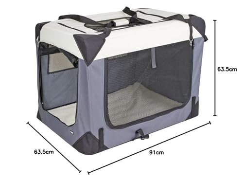 Kerbl Pet Transportbox Journey, 92x65x66cm, grau/beige