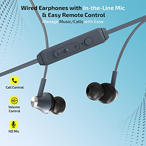 pTron-Pride-Evo-HBE-High-Bass-Earphones-in-Ear-Wired-Headphones-with-in-line-Mic-10mm-Powerful-Driver-for-Hi-Fi-Audio-Noise-Cancelling-Headset-with-12m-Tangle-Free-Cable-35mm-Aux-Grey pTron Pride Evo HBE (High Bass Earphones) in-Ear Wired Headphones with in-line Mic, 10mm Powerful Driver for Hi-Fi Audio…