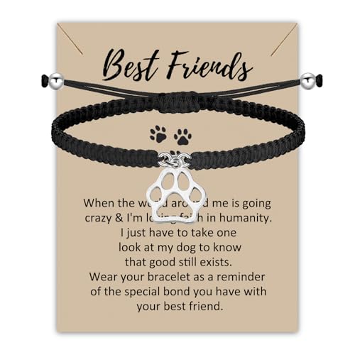 Bracelet empreinte de patte chien chat acier inoxydable cadeau maman bijoux
