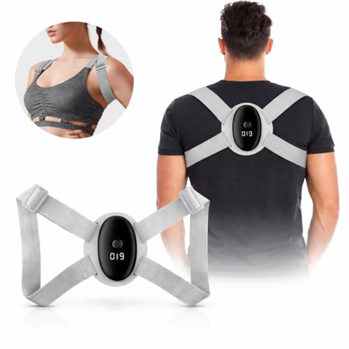 Image of Smart Posture Corrector, Upper Back Brace with Vibration Intelligent Posture Reminder, Posture Trainer for Women Kids Men, Prevent Humpback-Shoulder Relaxer Cervical Spine Alignment (One Size)