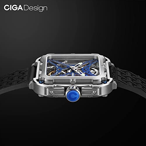 CIGA Design X Series Titanium Analog Silver Dial Men's Watch-X021-TIBU-W25BK - Image 5