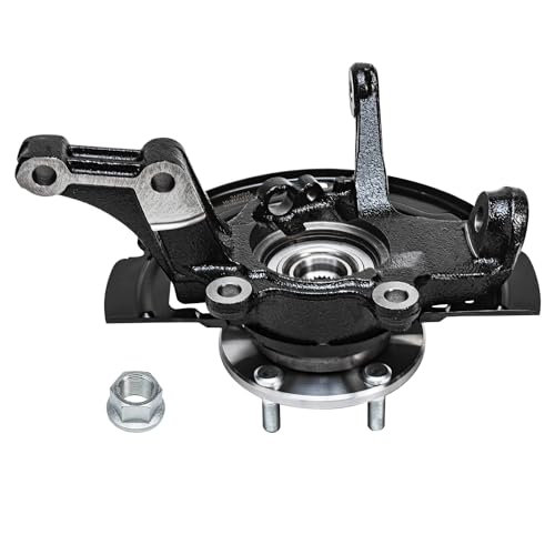 Image of Detroit Axle - 2.5L Front 2pc Steering Knuckles for 02-06 Nissan Altima, 2 Steering Knuckles & Wheel Bearing Hubs Assembly 2002 2003 2004 2005 2006 Replacement