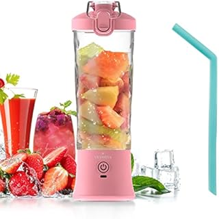 Portable Blender Rechargeable 21Oz Waterproof Personal Size Blender with Travel Lid Mini Blender for Travel Outdoor Gym Office