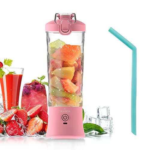 Portable Blender Rechargeable 21Oz Waterproof Personal Size Blender with Travel Lid Mini Blender for Travel Outdoor Gym Office