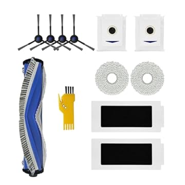 Laimaiou Kit di accessori di ricambio per ECOVACS DEEBOT T30 Pro Omni T30 Omni Robot Aspirapolvere 11 Confezioni 1 Spazzola principale, 2 Filtri, 4 Spazzole laterali, 2 Panni Mop, 2 Sacchetti polvere