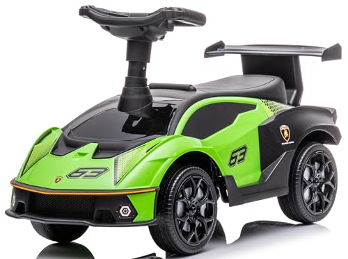 Porteur enfant 12 mois vert volant musical et coffre de siège