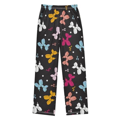 ZZKKO Cute Dog Balloon Cartoon Boys Pants for Kids Jogger Pants with Pockets S-XL