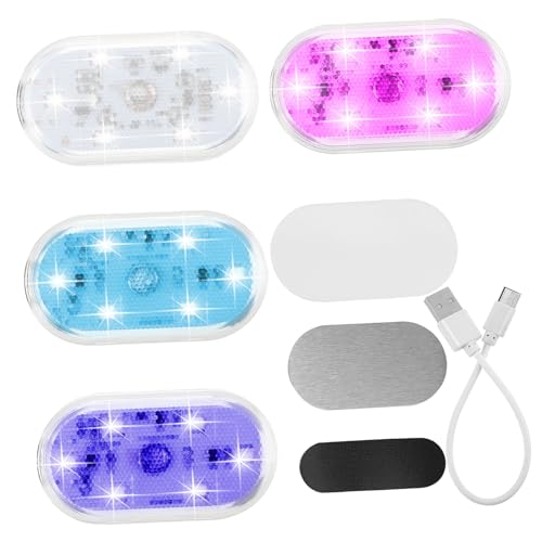 Unomor Control Car Led Lights 4-pack Interior Reading Lights Usb for Car Truck Rv and Boat