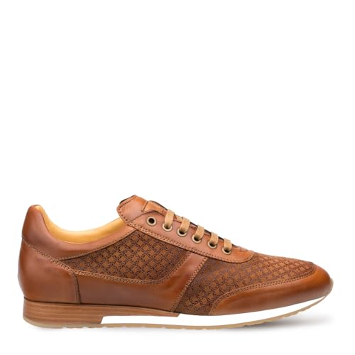 Mezlan Maxim Men's Suede & Calfskin Dress Sneaker Tan
