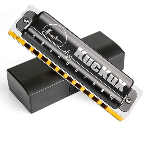 Diatonic Harmonica of B flat Key,Blues Mouth Organ 10 Hole 20 Tones, Reed of Phosphor Bronze, ABS Combo, Easy-Clean Cover,10 Hole Blues Harp for Adult, Beginner - Les Beatles, Paul McCartney, John Lennon, RIngo Starr, George Harrison Diatonic Harmonica of B flat Key,Blues Mouth Organ 10 Hole 20 Tones, Reed of Phosphor Bronze, ABS Combo, Easy-Clean Cover,10 Hole Blues Harp for Adult, Beginner