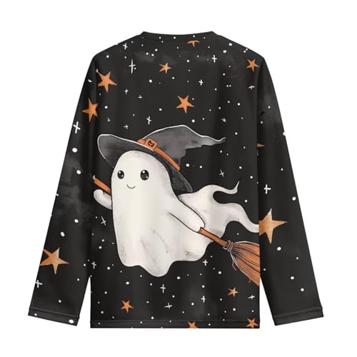 Image of Girls Long Sleeve Shirts Casual Crewneck Soft T-shirts for Girls 3-16 Years Old