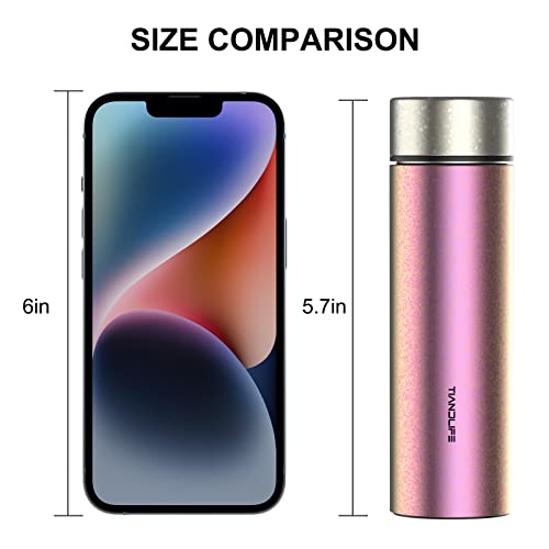 Titanium-Bottle5-oz150ml-Thermos-Water-Bottle-Insulated-Titanium-Bottle-Keeps-Drinks-Hot-or-ColdPerfect-for-Purse-or-Kids-Lunch-Bag