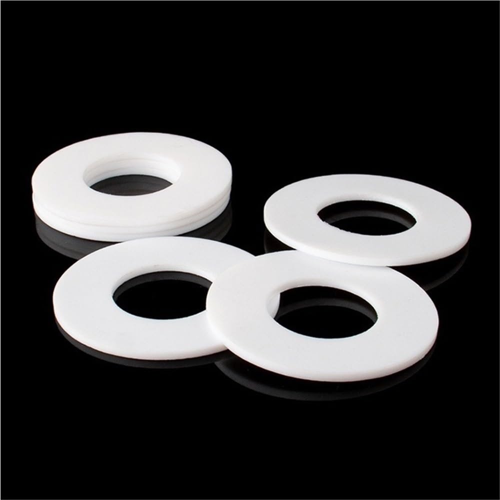 arandela de PTFE, Junta de arandela plana de PTFE de 5 uds for brida de manómetro, junta de tubería de agua ID 61-140mm(105x110x1.5mm)