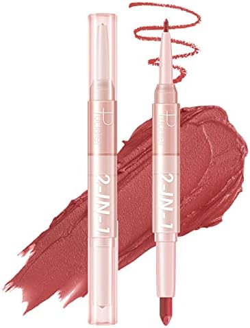 Matte Lip Liner Pencil Lipstick Crayon Set,Long Wear Lip Liner Pen Double-ended Matte Nude Lipstick,Velvet Creamy Matte Lip Stick, No Smudge Lip Crayon Waterproof Lip Liner for Women Non Fading Non-stick Cup Lip Stain for Women(03#)