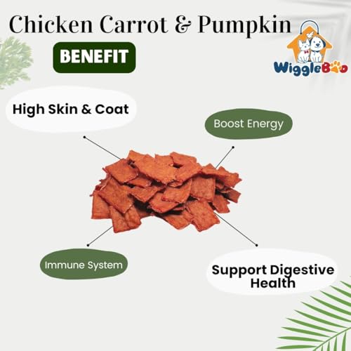 Image of Chicken, Carrot & Pumpkin Dog Treat | Protein Rich | Natural Detoxifier | Crunchy Snack (45g)