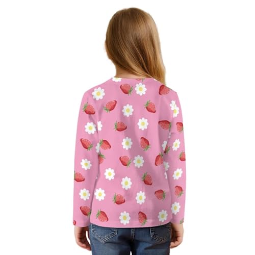 Girls Long Sleeve Shirt Casual Loose Crewneck Tee Shirts Blouse Cute Tie Knot Front Tops for Kids 5-12 Years Old4