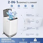 Nictemaw Portable Washing Machine, 20Lbs Capacity Full-Automatic Portable Washer Machine, 2.8Cu.ft Washer and Dryer Combo with 10 Programs 8 Water Levels for Apartment, Dorms, RV - Image 2