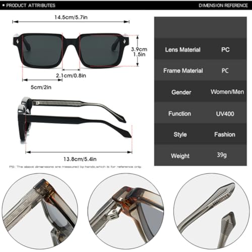 Lunettes de soleil de luxe rétro à rivets style punk chic