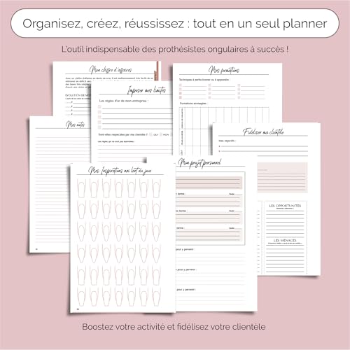 Planner prothésiste ongulaire non daté pour planifier vos rendez-vous manucure au quotidien - 4