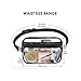 Small Clear Fanny Pack Waterproof Belt Bag Chest Pouch with Adjustable Strap Mini Waist Pack for Concerts, Sports, Travel(Black)