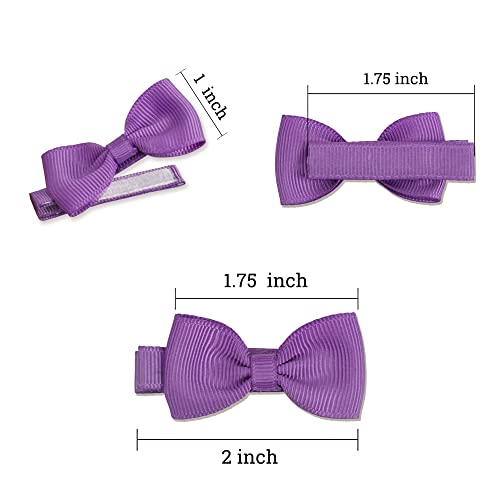 Ayesha 80 Pieces Baby Toddler Hair Clips 2'' Mini Hair Bows Fully Lined Baby Hair Barrettes Accessories For Baby Girls Infant Toddler Kids In Pairs #TOP6
