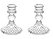 Clear Glass Candlestick Holder Set of 2ï¼ŒTaper Candle Holders Fit 0.8 Inch Candles, Crystal Decorative Candle Stand Centerpiece for Table Wedding Dinning Party 4 Inch Tall