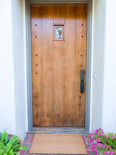 KAF Home Coir Doormat with Heavy-Duty, Weather Resistant, Non-Slip PVC Backing | 17 by 30 Inches, 0.6 Inch Pile Height | Perfect for Indoor and Outdoor Use (Blank)