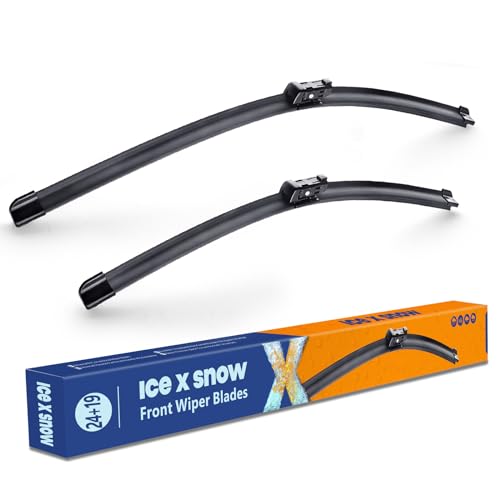 24'+19' Wiper Blades Replacement for Volkswagen VW Passat 2012-2018 Jetta 2011-2023 CC 2013-2017;HONDA CR-V 2023 2024 Quiet and Durable Stable All-Season Windshield Wiper Blades