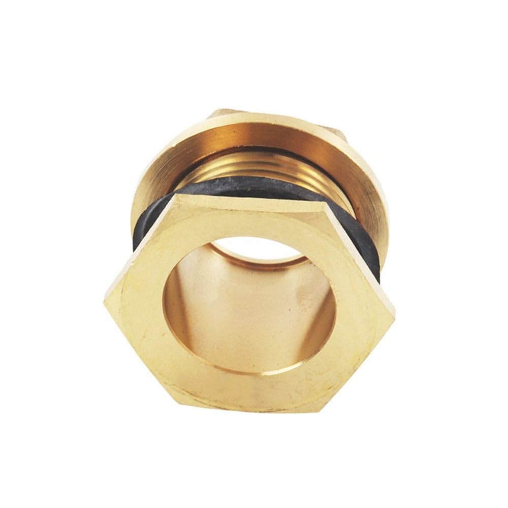 Conector de tubería con tuerca de fijación, adaptador para tanque de peces de 1/2" y 3/4" y 1"; conector de manguera simple con llave giratoria, acopl