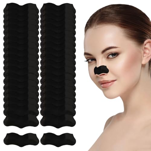 HAMKU 100 Pezzi Cerotti Punti Neri,Per Rimuovere i Punti Neri e Sbloccare i Pori, Accessori per la Pulizia,Strisce Carbone di Bambù Nose Strips,Adatto a Tutti i Tipi di Pelle Donne e Uomini
