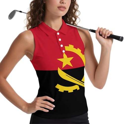 Polo sin mangas para mujer que evita el sudor con cuello de botones para entrenamiento 5