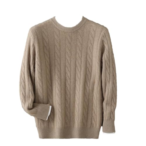 Men's Winter Thick Pure Cashmere Knit Round Neck Sweater
